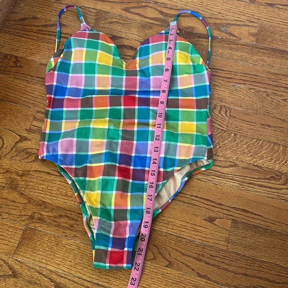 Vintage Multicolored Plaid Swimsuit - Picture 5 of 5